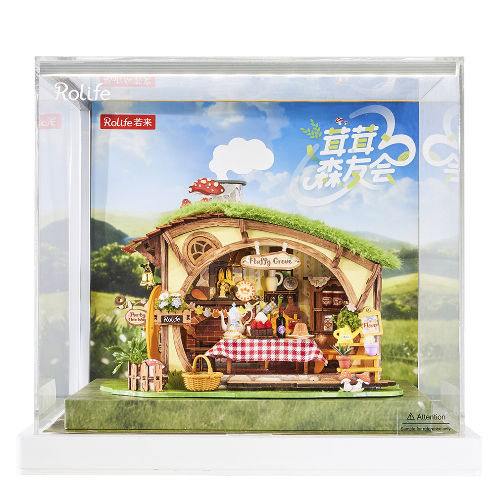 DG184Z Rolife Fluffy Grove DIY Miniature House Display Showcase DG184