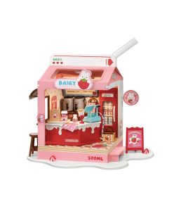Rolife Strawberry Milk Box DIY Miniature House Kit DS034