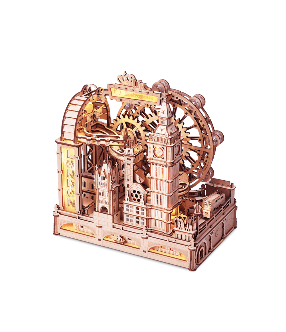 ROKR Marble Travel • London Marble Run Wooden 3D Puzzle EGB01