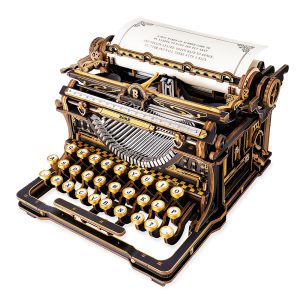 ROKR Mechanical Typewriter Wooden 3D Puzzle LK703B (Classic Version)
