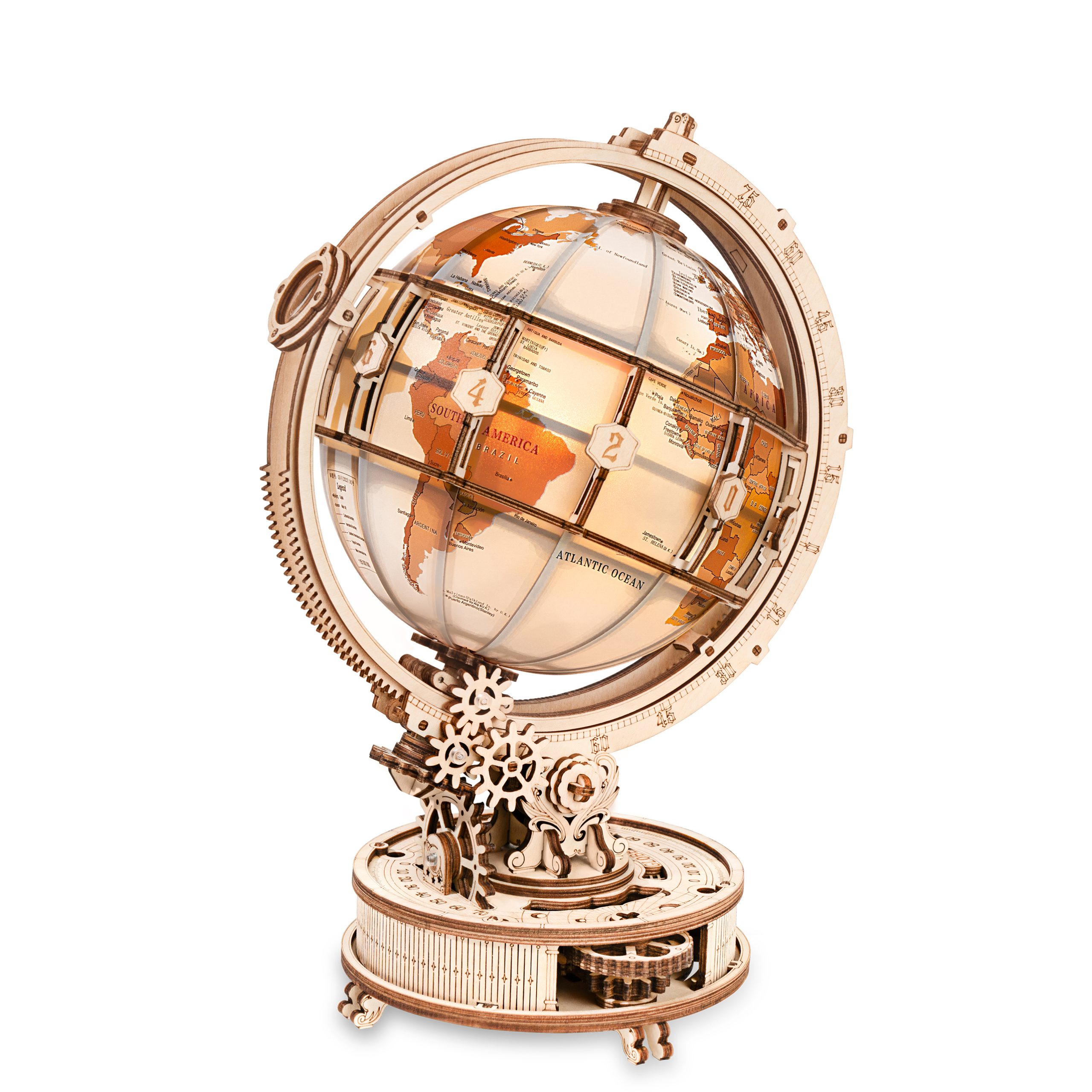 ROKR Luminous Globe 3D Wooden Puzzle ST003