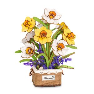 Rowood Narcissus DIY Flower Bouquet 3D Wooden Puzzle TF002
