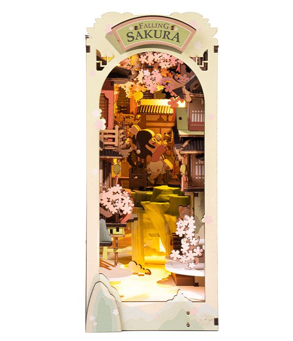 Rolife Falling Sakura DIY Book Nook Shelf Insert TGB05