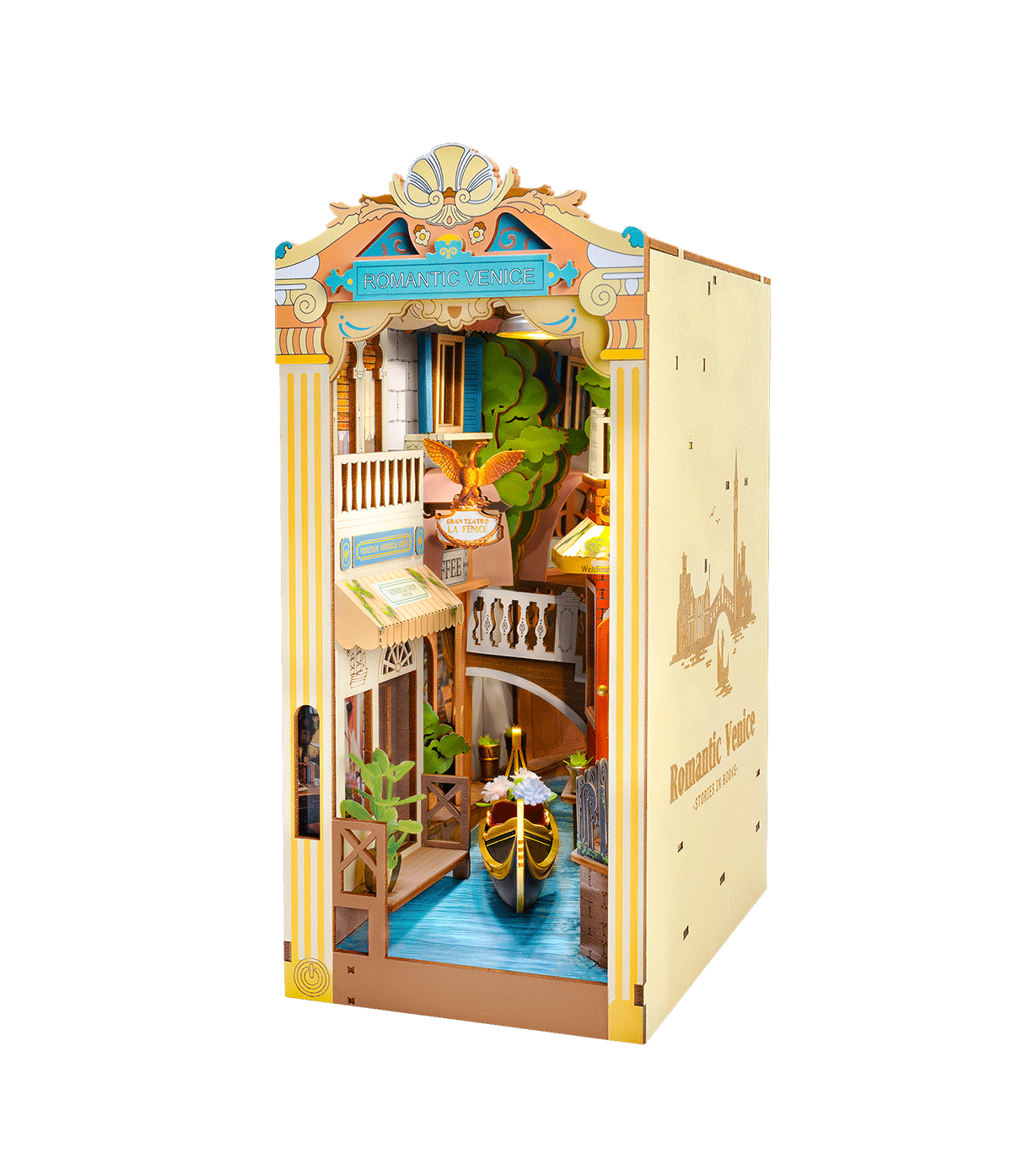 Rolife Romantic Venice DIY Book Nook Shelf Insert Kit TGB08