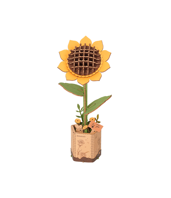 Rowood DIY Wooden Flower Bouquet 3D Wooden Puzzle TW011