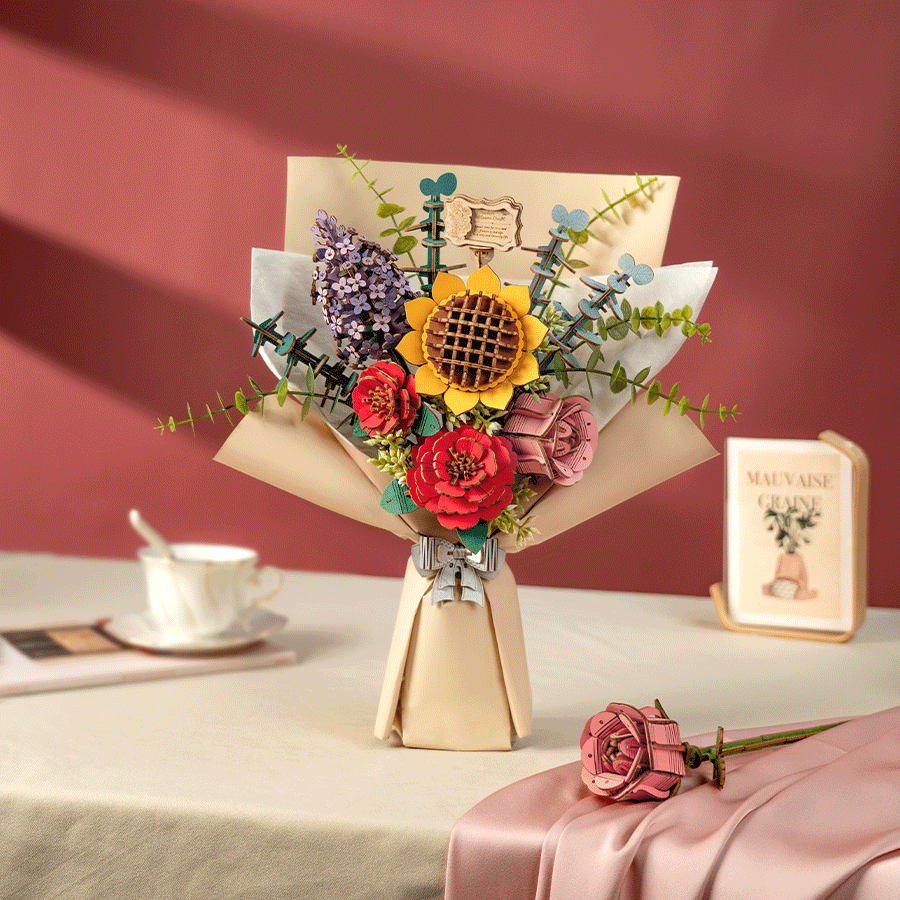 Wooden Flower Bouquet