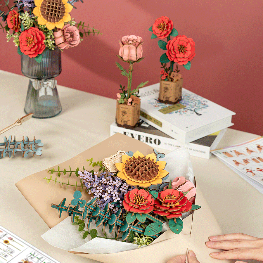 Wooden Flower Bouquet