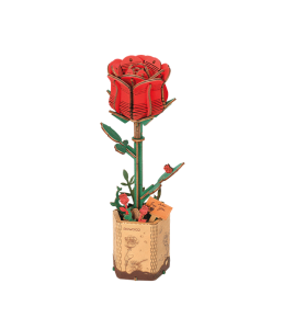 Rowood Red Rose DIY Flower 3D Wooden Puzzle TW042
