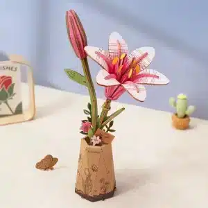 3d wooden flower puzzle,3d flower puzzle,flower 3d puzzle,flower puzzle 3d,rowood 3d wooden puzzle