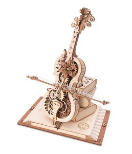 Magic Cello ROKR Magic Cello Mechanical Music Box 3D Wooden Puzzle AMK63