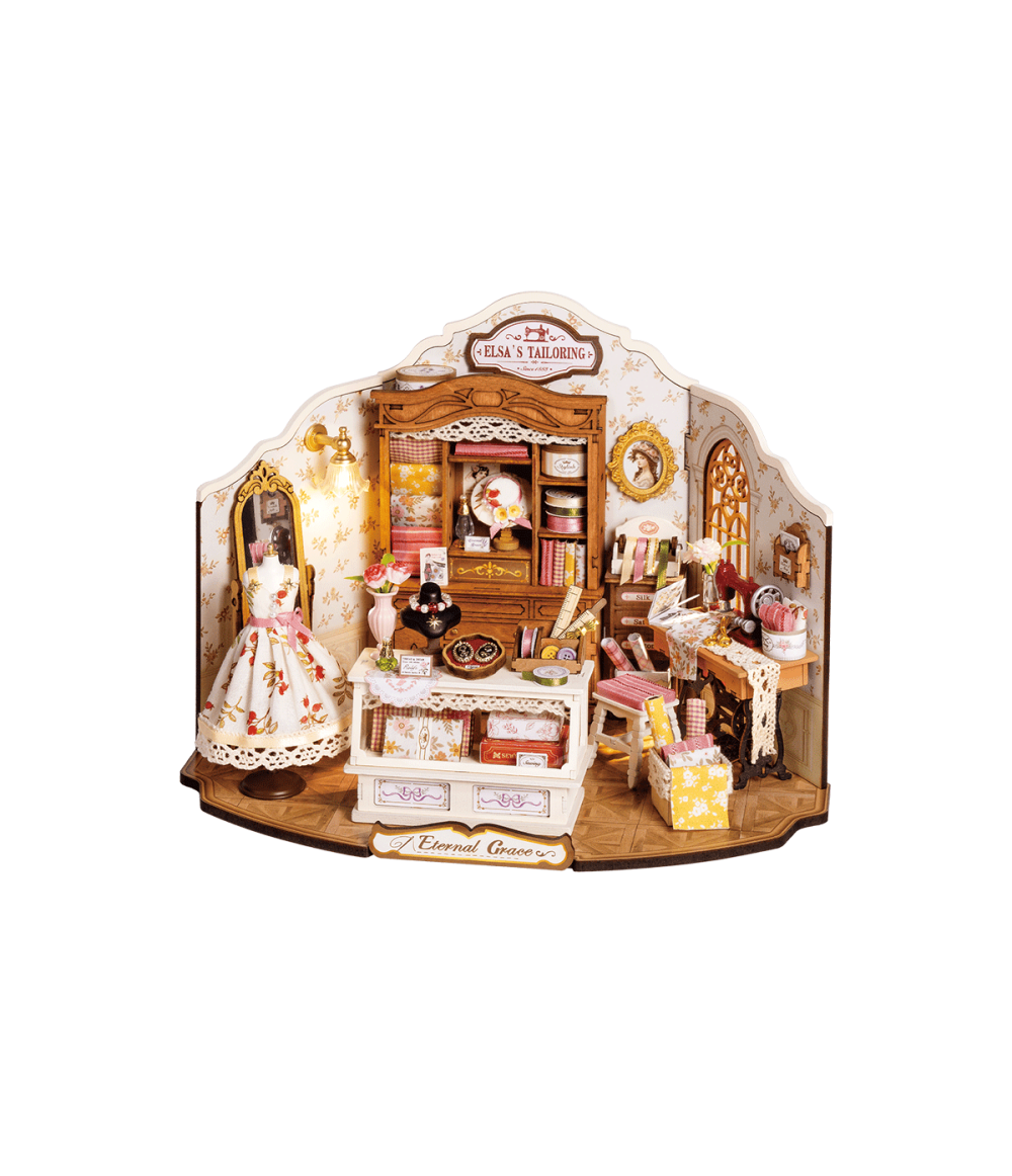 DG178-main Rolife Elsa's Tailoring DIY Miniature House DG178