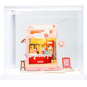 Strawberry Milk Box Display Showcase DS034Z