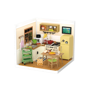 Rolife Happy Meals Kitchen DIY Plastic Miniature House DW008