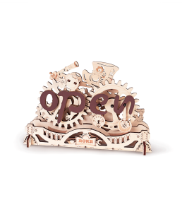 Open Closed Sign ROKR Open Closed Sign 3D Wooden Puzzle LK506