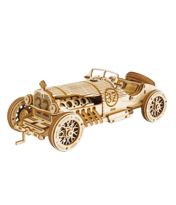 ROKR Grand Prix Car Scale Model 3D Wooden Puzzle MC401
