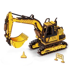 Robotime-ROKR Excavator 3D wooden puzzle TG508K