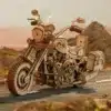 rokr 3d wooden puzzle car kits cruiser motorcycle (1)