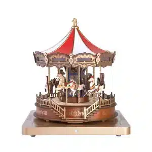 rolife 3d puzzle music box classic carousel display stand