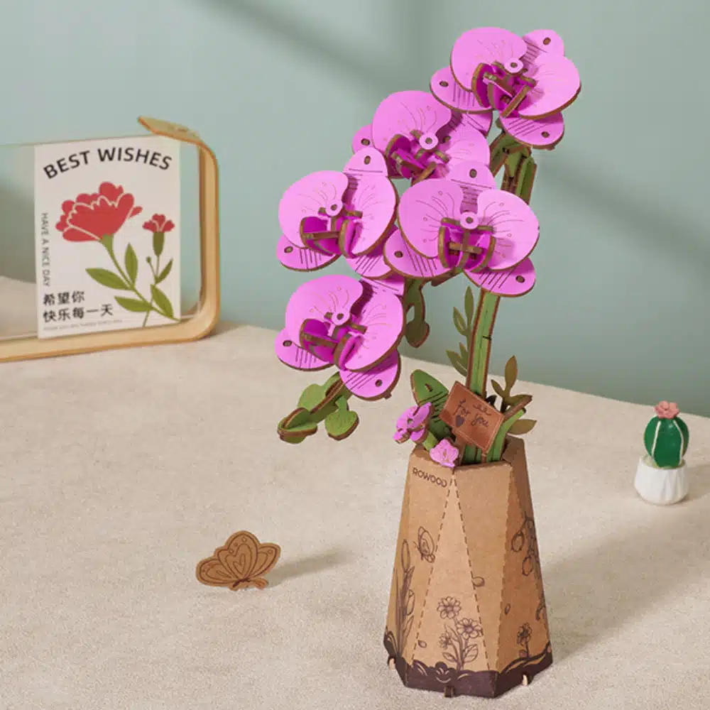wooden flower bouquet diy,3d wooden flower puzzle,diy wood flower bouquet,robotime 3d wooden puzzle​,robotime 3d puzzle​