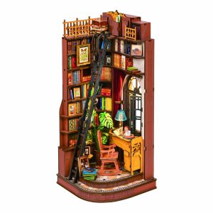 Rolife Silent Corner Study DIY Book Nook Shelf Insert TGE02