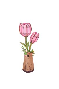 Pink Tulip Rowood DIY Wooden Flower Pink Tulip TW082