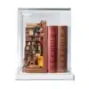 rolife diy book nook kits silent corner study display stand