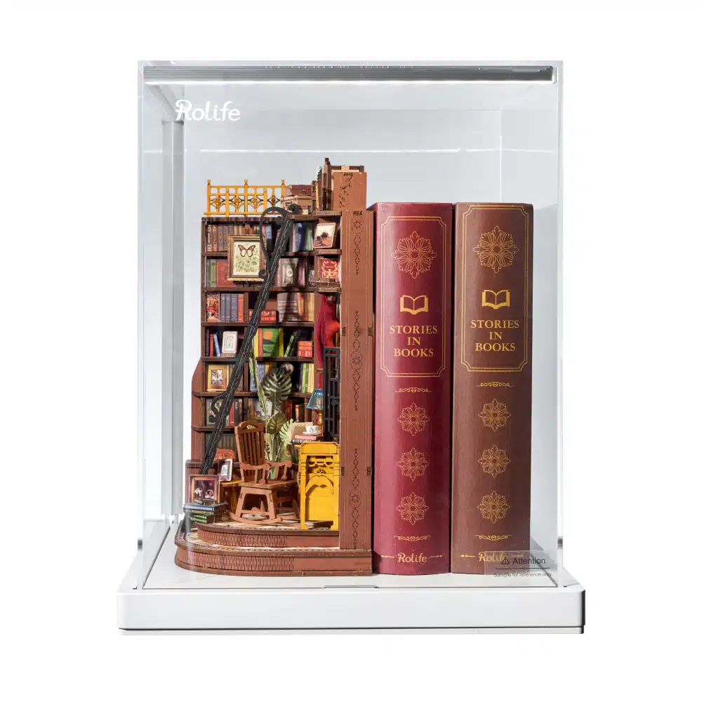 rolife diy book nook,rolife diy book nook kit,robotime book nook,robotime diy book nook​,stories in books robotime,robotime display case