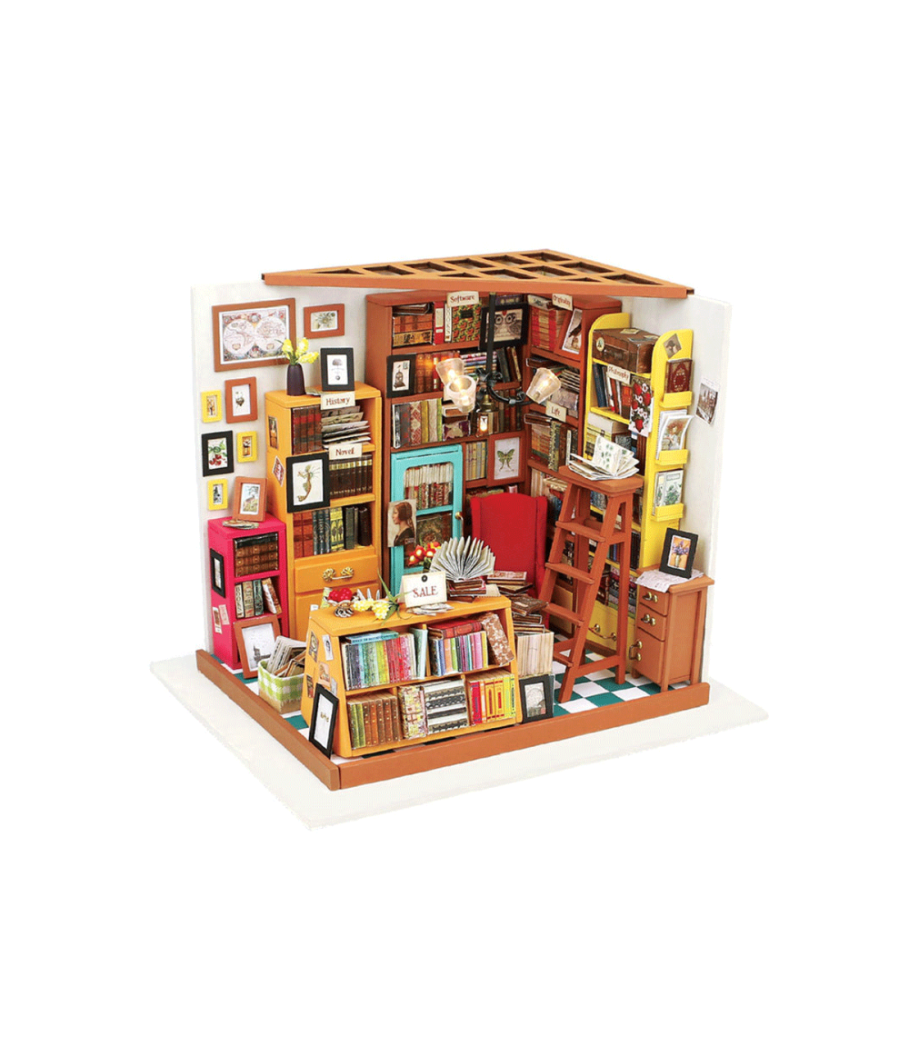Rolife Sam's Study Library DIY Miniature House Kit DG102