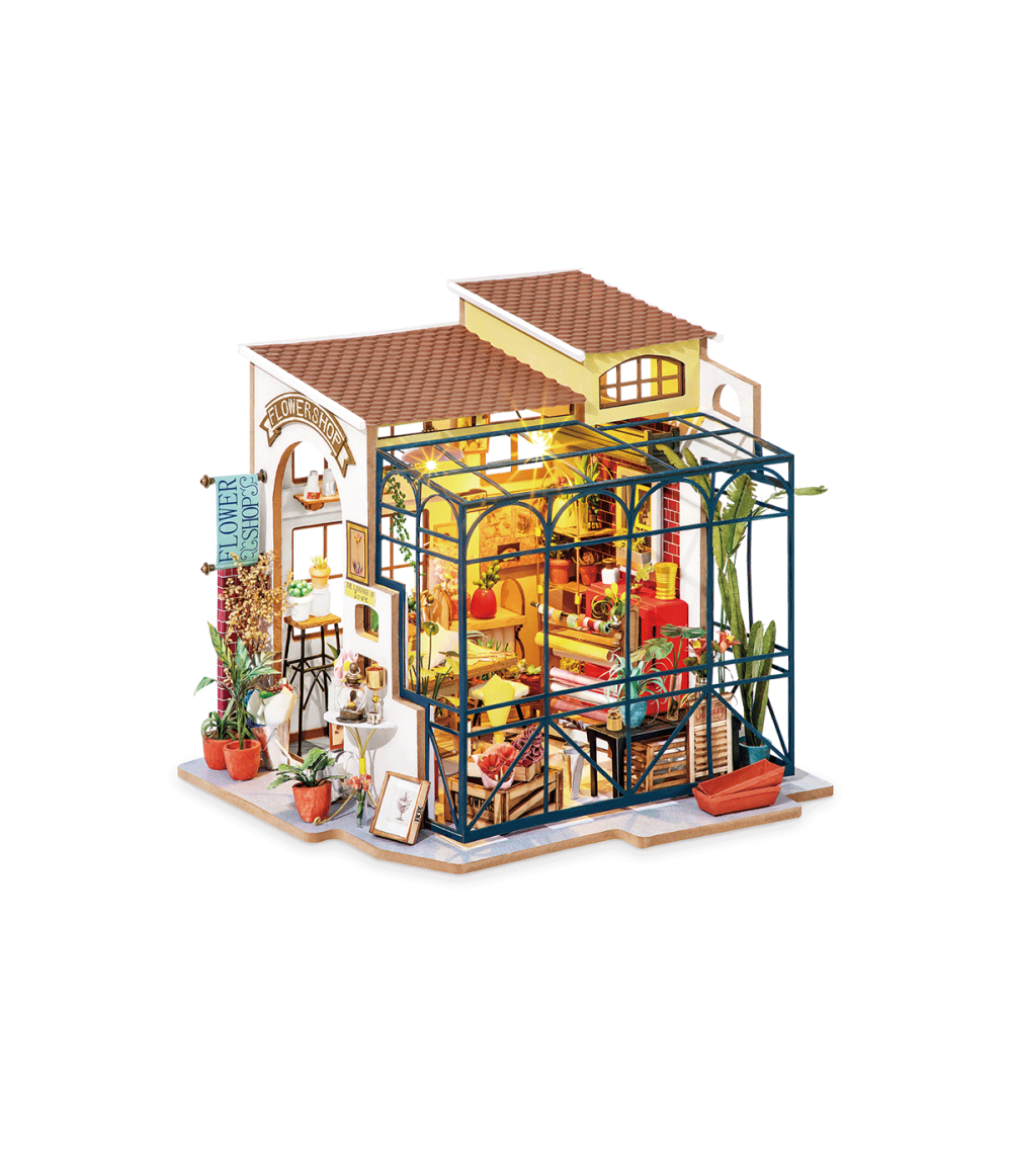DG145-main Rolife Emily's Flower Shop Miniature House DG145