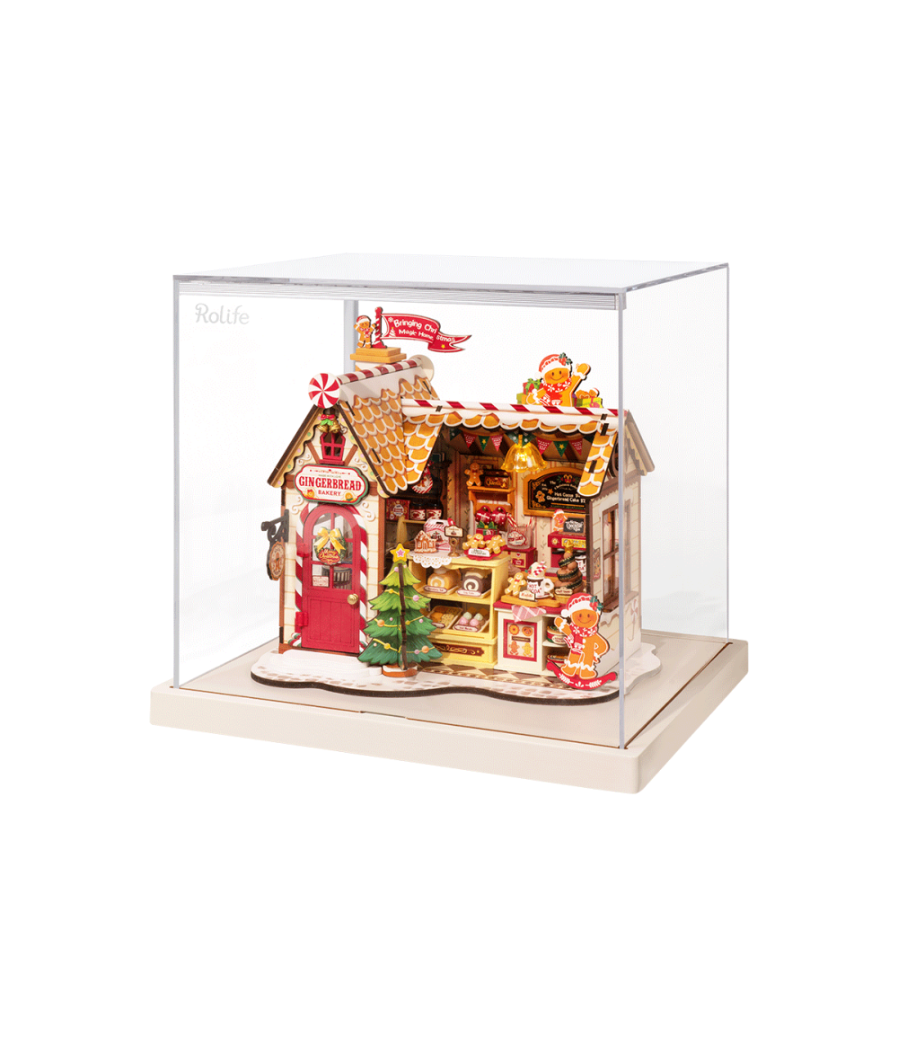 Gingerbread House Display Showcase DG176Z