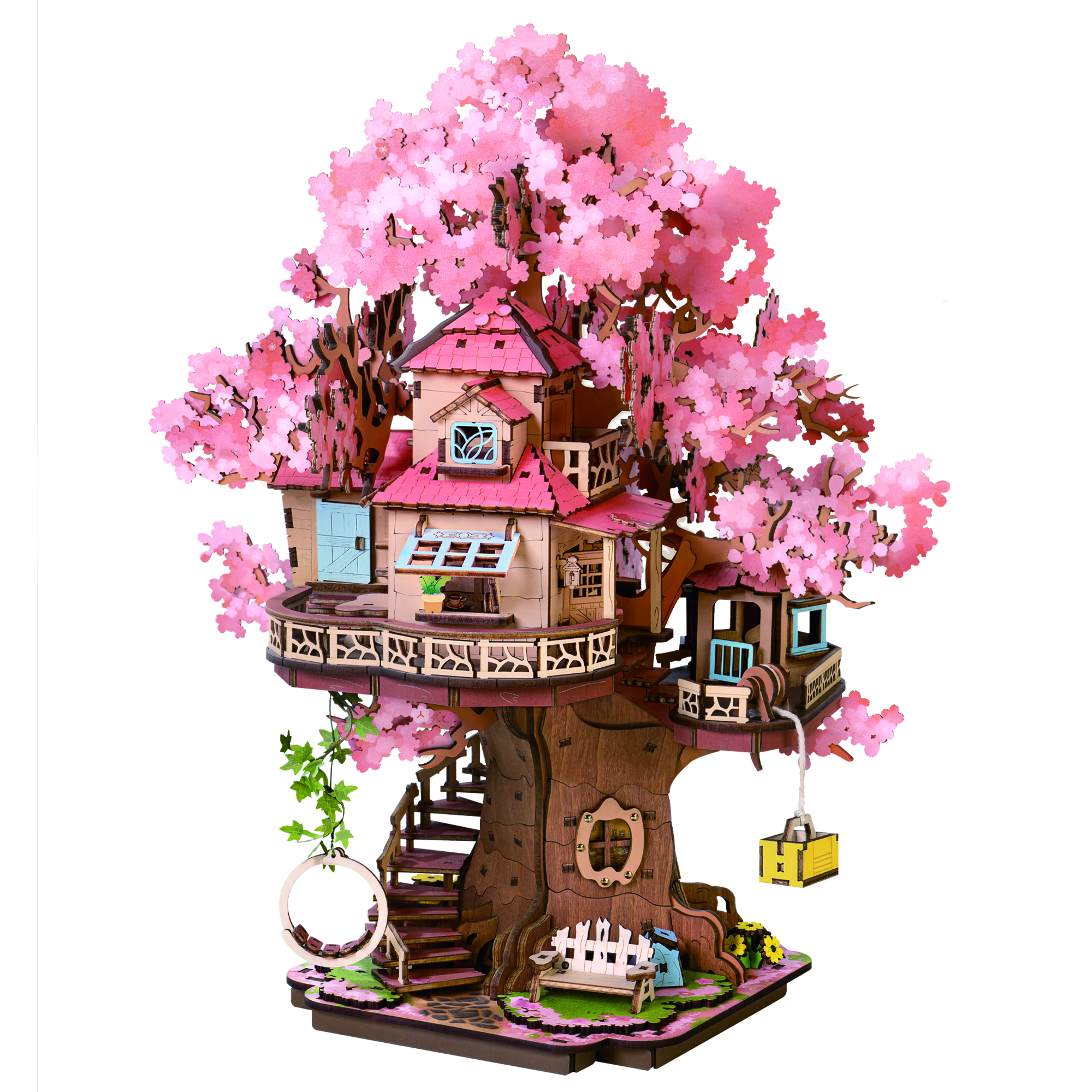 Rolife Sakura Tree House DIY Wooden 3D Puzzle