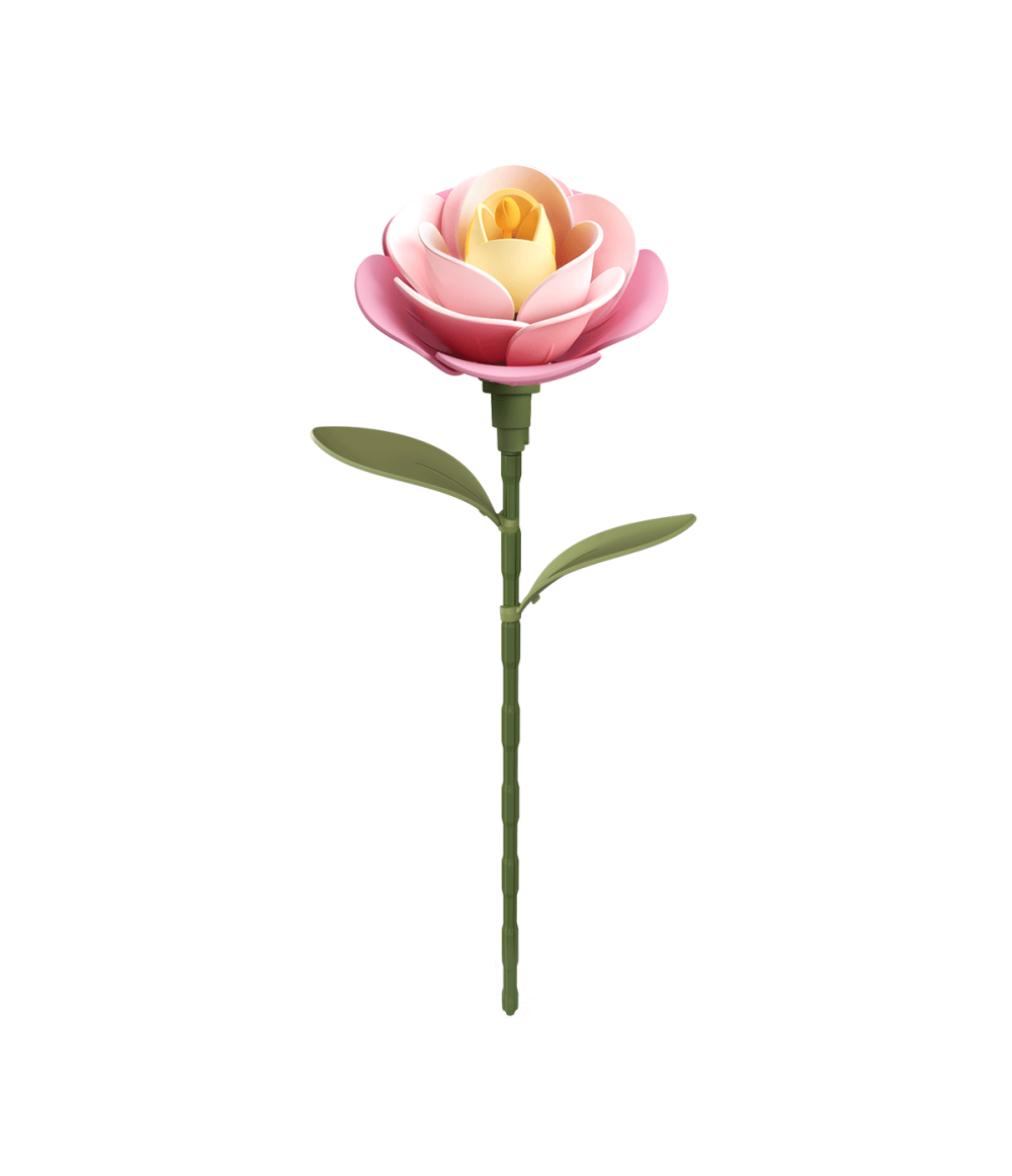 AD011-main ROKR Floral Art Series Single Flower - Pink Camellia