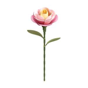 ROKR Floral Art Series Single Flower - Pink Camellia
