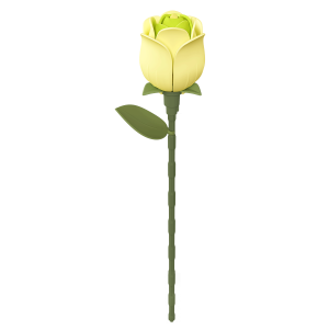 AD023-main ROKR Floral Art Series Single Flower - Green Rose