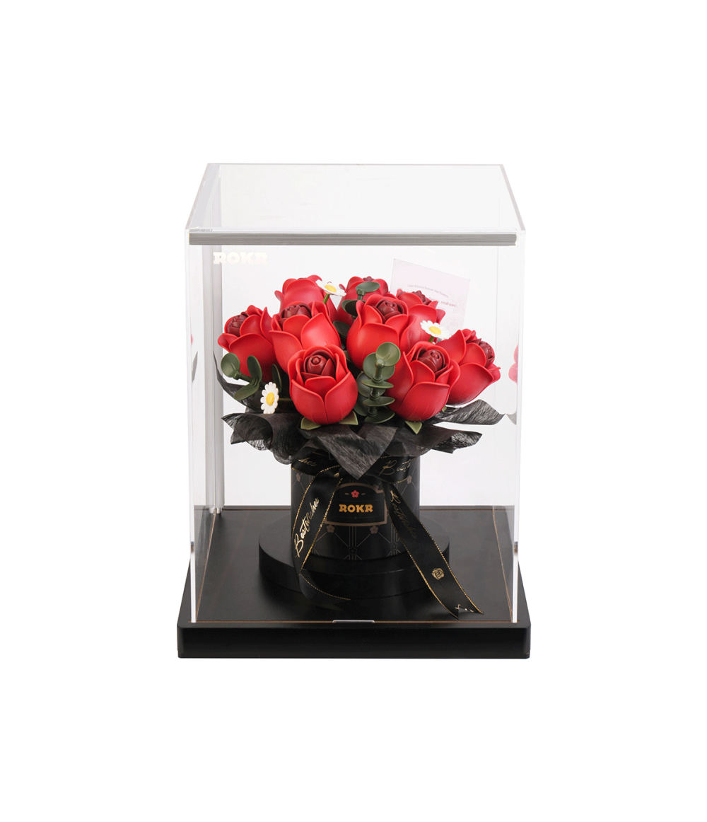 Red Rose Bouquet Display Showcase AF02JZ