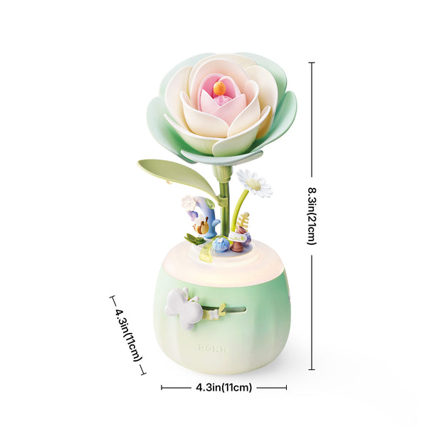Minty Camellia Lamp