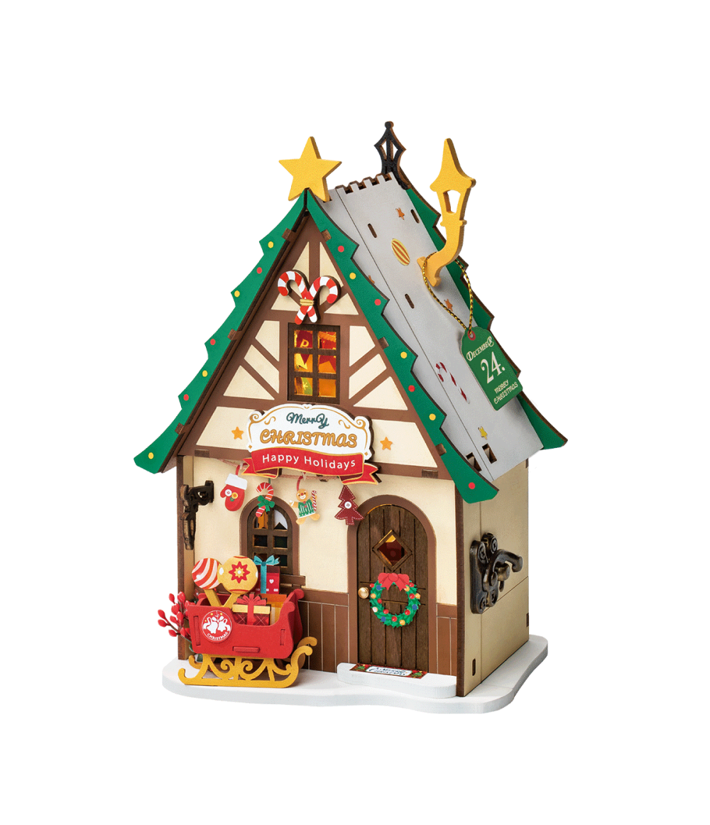 Rolife Twinkling Christmas House 3D Wooden Puzzle DS036