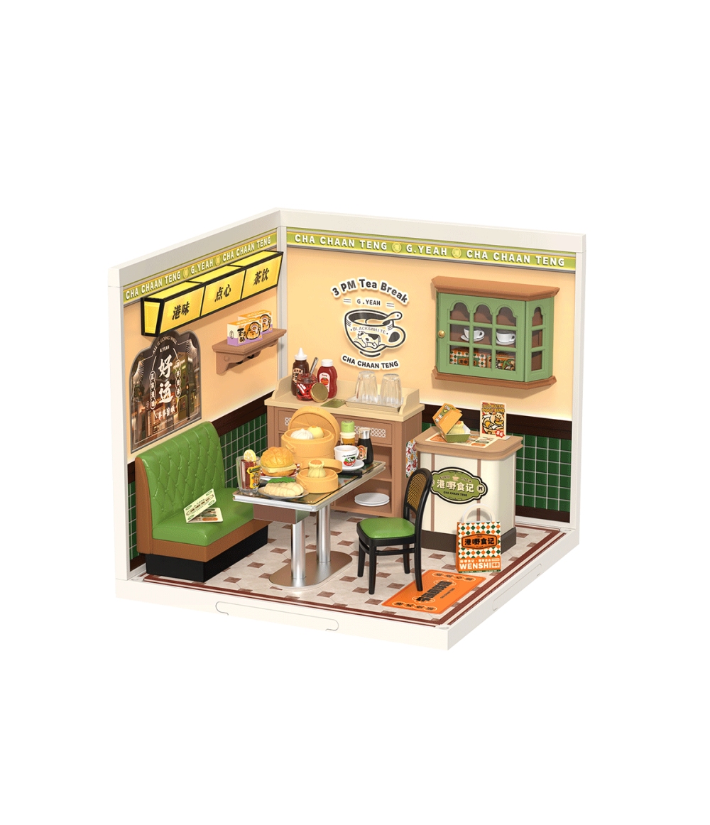 DW021-main Rolife Hong Kong Bites Cafe DIY Miniature House DW021