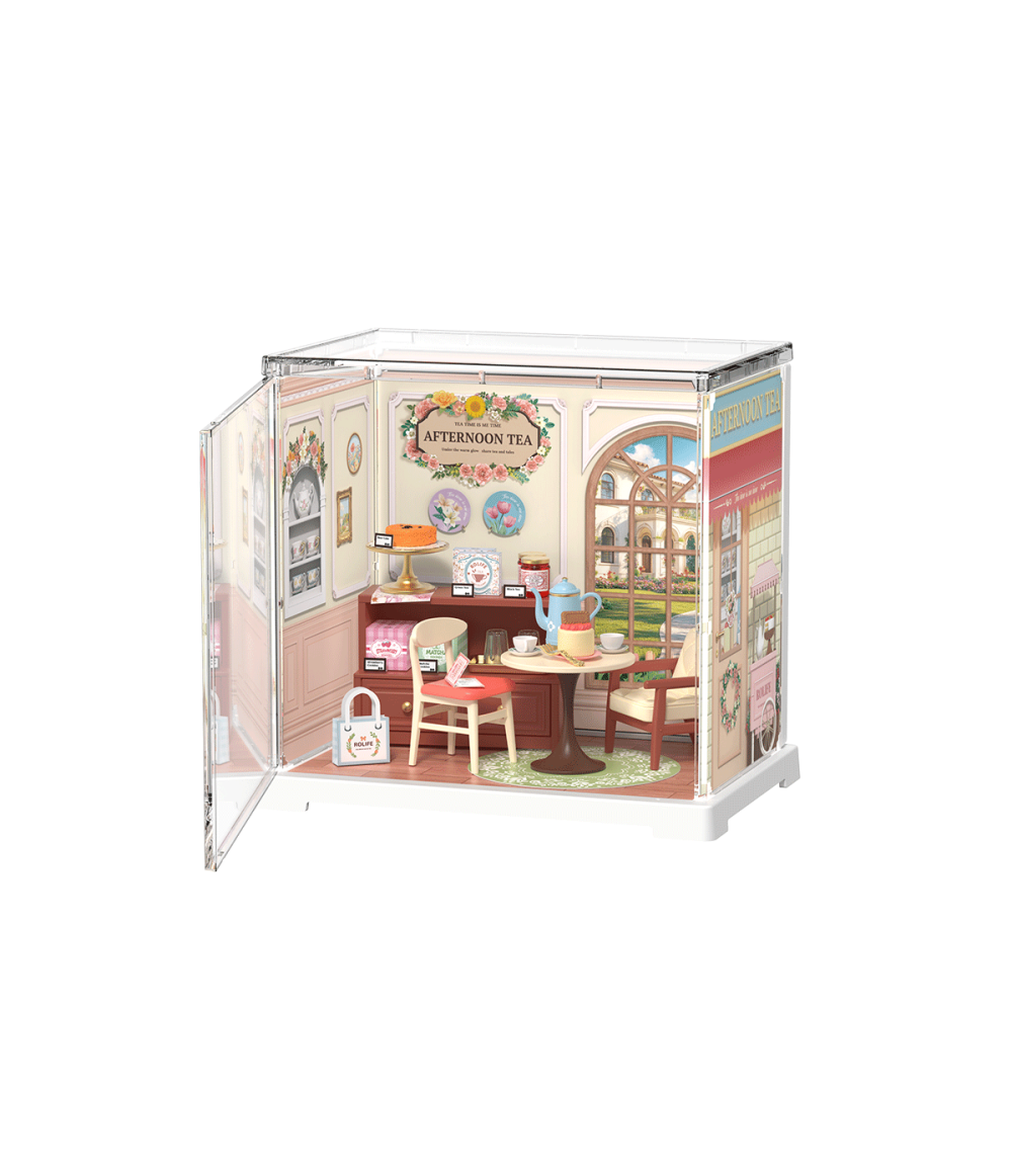 DWS02B-main Rolife Honey Tea Lounge DIY Miniature House DWS02B