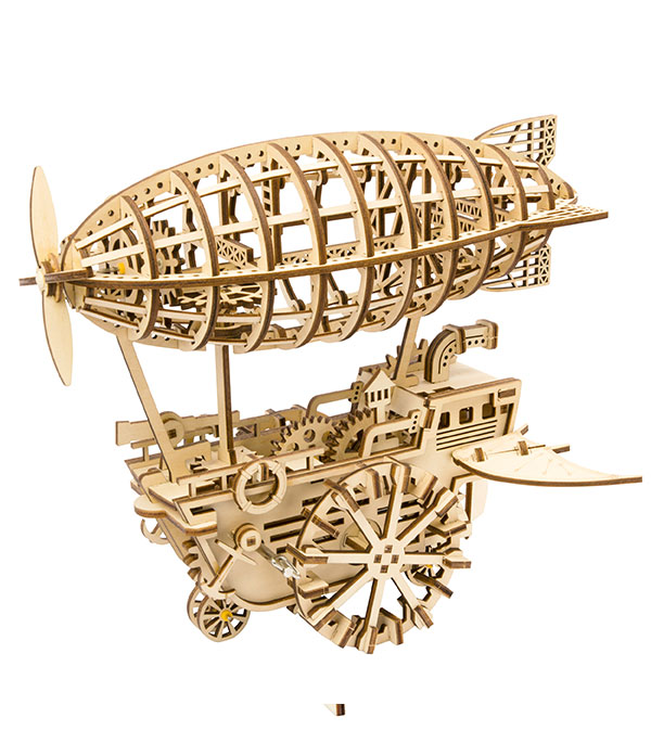 ROKR Air Vehicle Mechanical Airship 3D Wooden Puzzle LK702