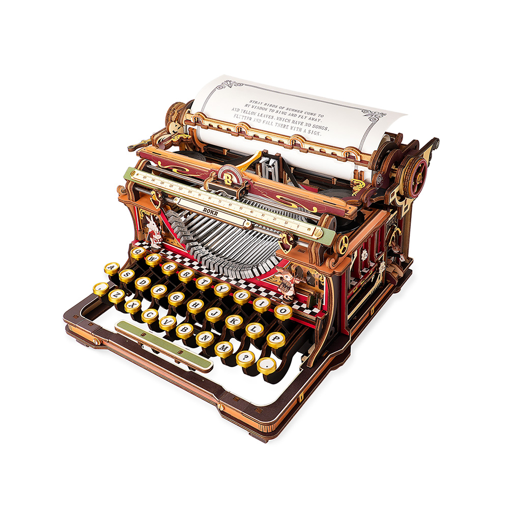 ROKR Mechanical Typewriter Wooden 3D Puzzle LK703C (Magic Version)
