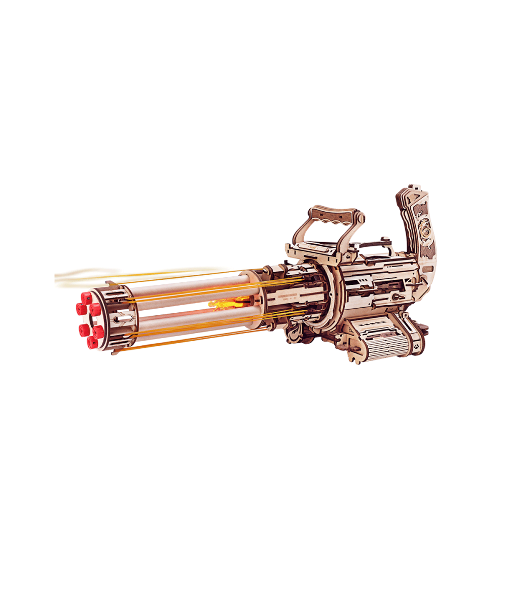 LQA01-main ROKR Rotating-Barrel Machine Gun Toy 3D Wooden Puzzle LQA01