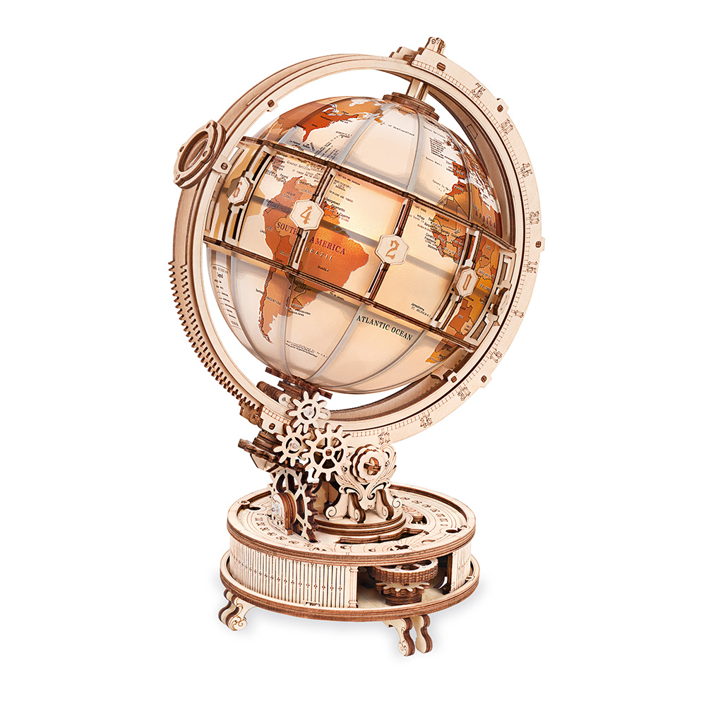 ROKR Luminous Globe 3D Wooden Puzzle ST003D