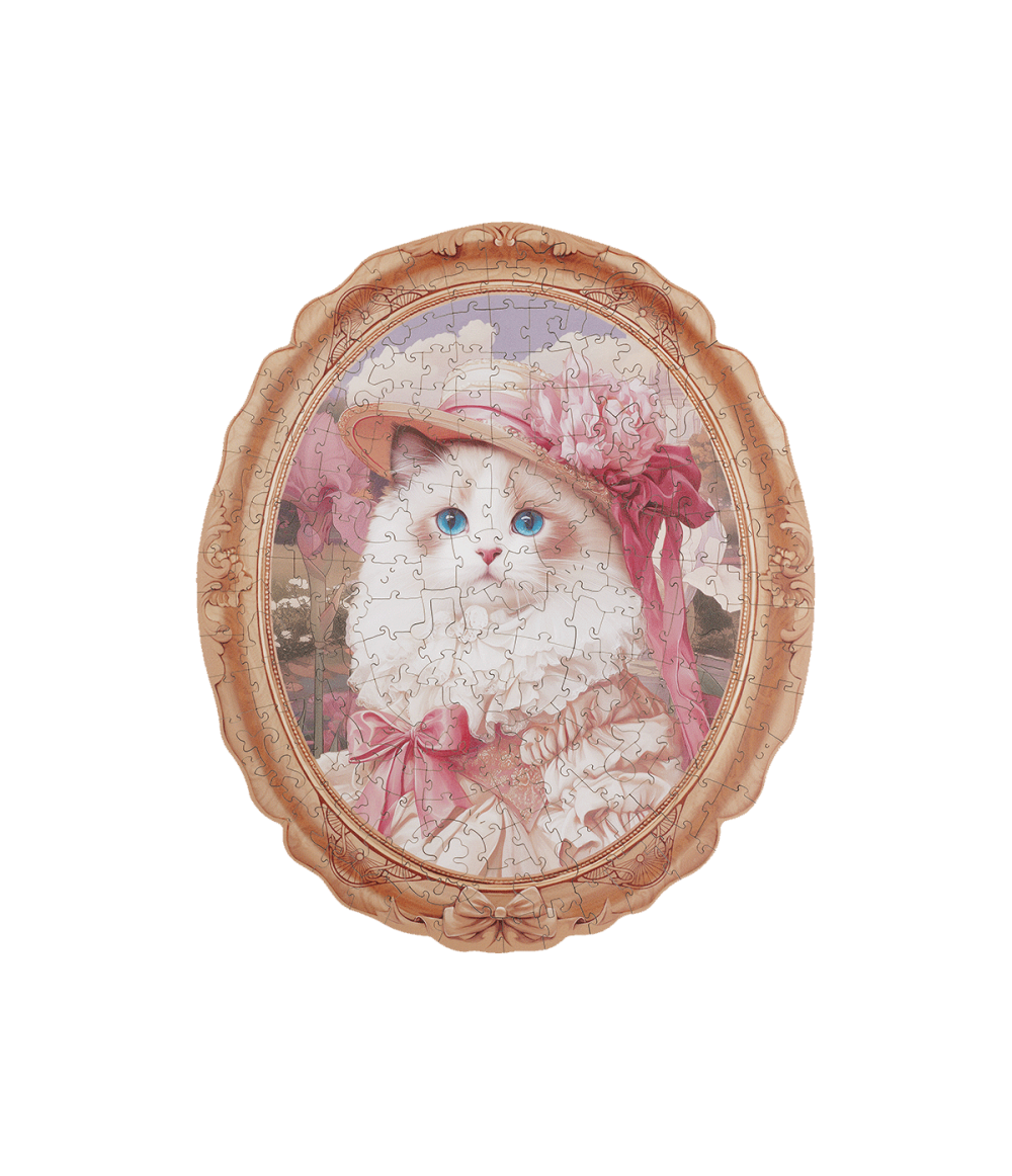 TA005-main Rowood Springtime Kitty Portrait Wooden Jigsaw Puzzle TA005