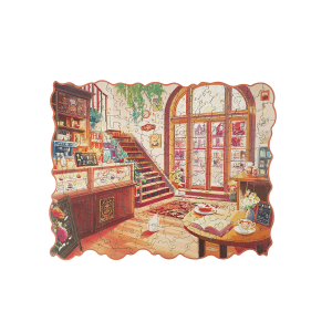 TA006-main Rowood Cozy Winter Café Wooden Jigsaw Puzzle TA006