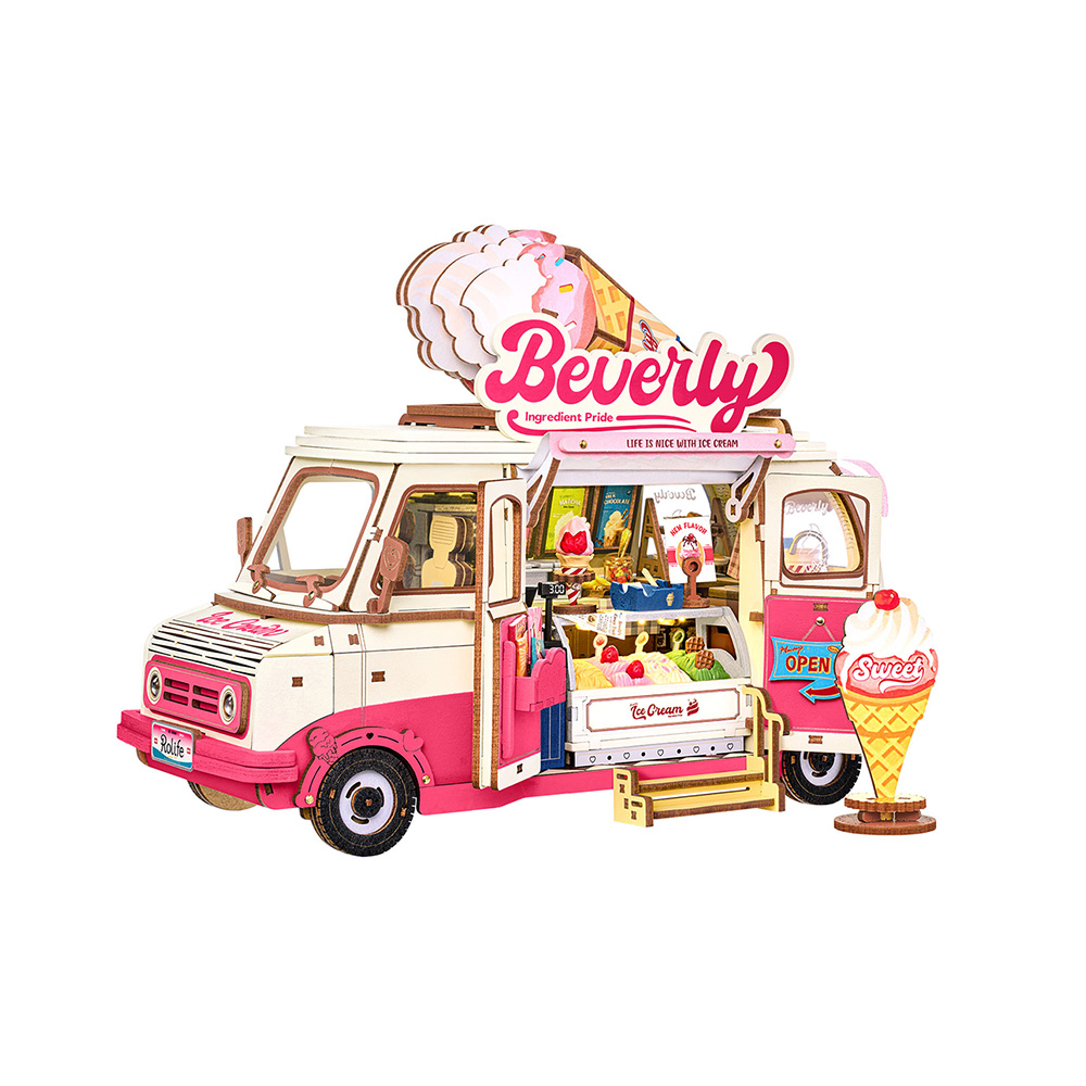 Rolife Beverly's Ice Cream Truck 3D Wooden Puzzle TGS06