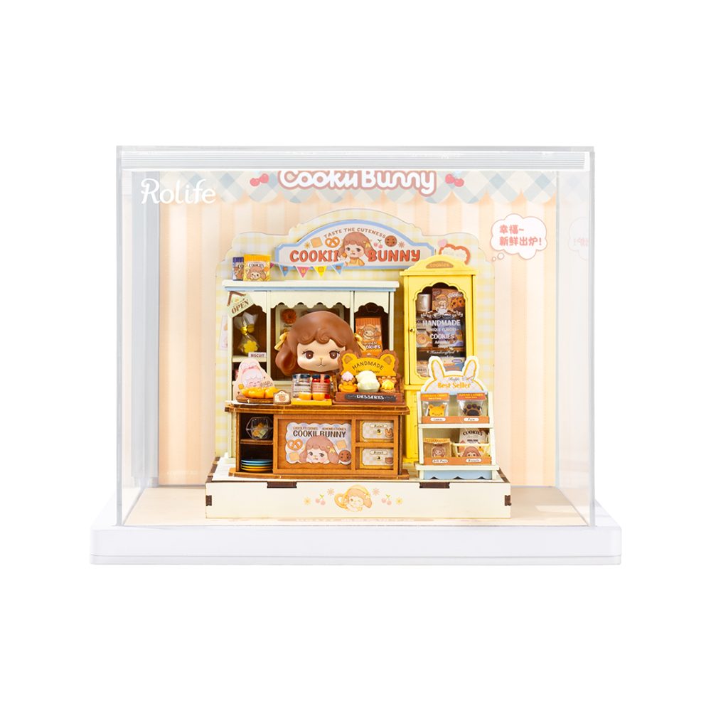 Rolife Cookii Bunny’s Cookie Shop DIY Miniature House Display Showcase