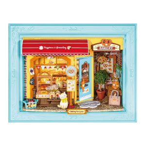 DP001-main Rolife Fluffy Cat Bakery 3D Wooden Puzzle DP001