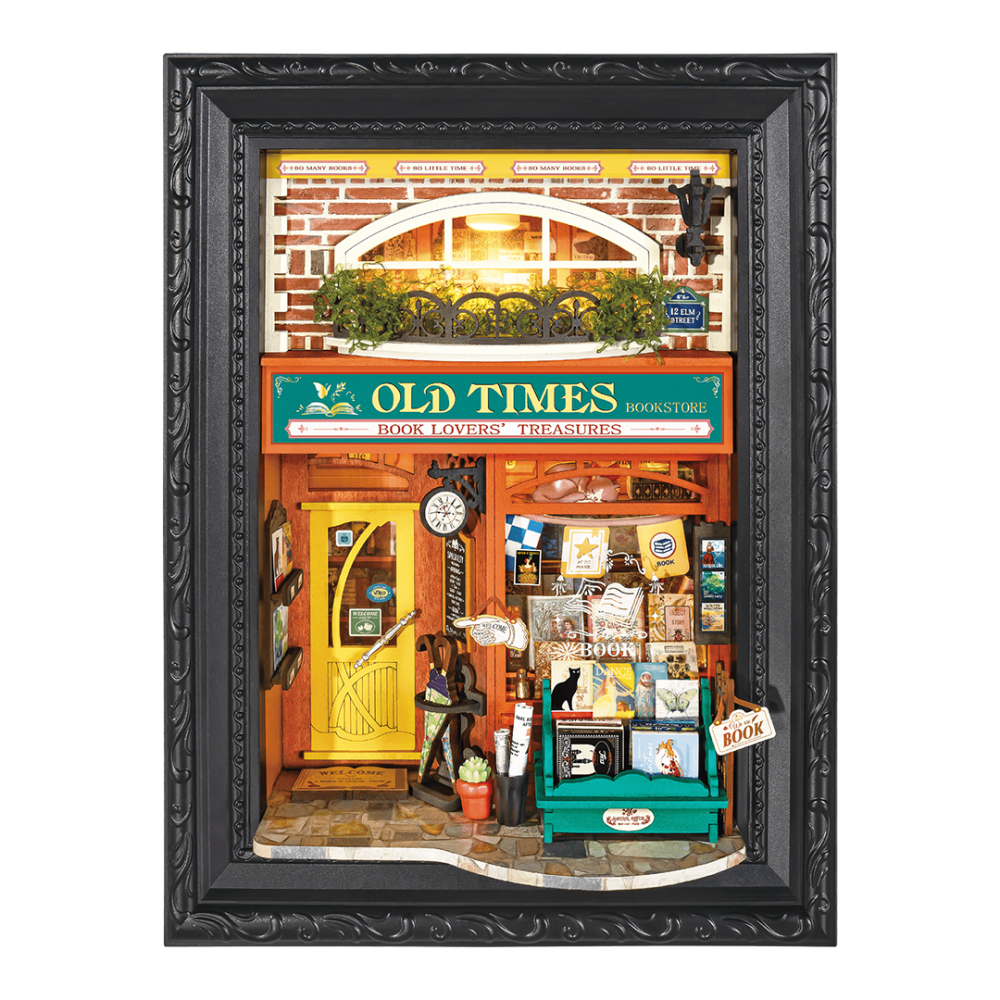 DP004-main Rolife Old Times Bookstore 3D Wooden Puzzle DP004