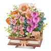 Rolife Wooden Blooming Book DIY Flower Bouquet 3D Puzzle TW04H